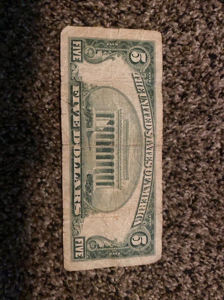5 dollar bill blue note, F37624112A 600 or obo Just Want It Gone If ...