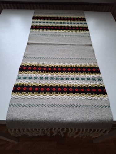 Swedish vintage wool table runner table cloth - Picture 8 of 11