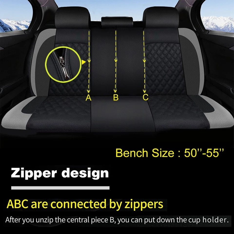 Faux Leather Full Set Car 5 Seat Covers for Infiniti fx35 fx45 m35 g35 ex35 g37 - Image 3 of 4