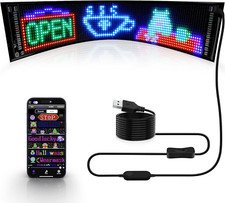 Customizable Bright LED Sign - Bluetooth Control for Cars, Parties Stores