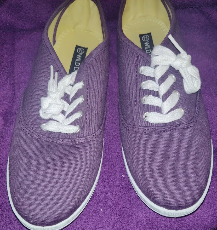 Zapatillas deportivas Wild Diva Lounge de lona con cordones para mujer talla 7 1/2 PÚRPURA OSCURO Foto 4 de 4