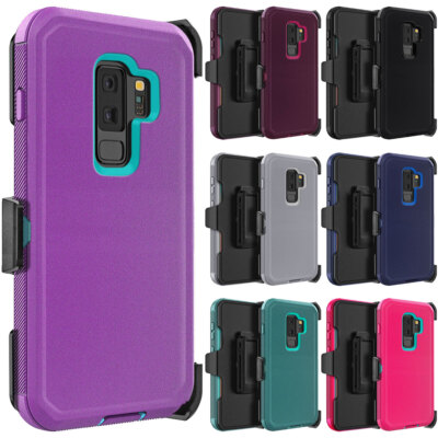 For Samsung Galaxy S9/S9+ S9 PLUS Case Heavy-duty Rubber Clip Belt Phone Cover