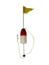 KUFA Sports Crab Trap Float with PVC Flag Pole, Red/White, 48-Inch …