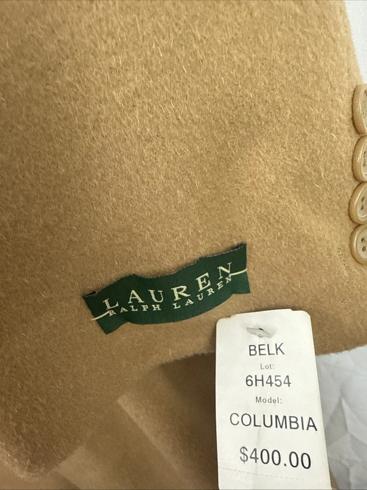 NUEVO CON ETIQUETAS - Abrigo Ralph Lauren Columbia para hombre trinchera beige mezcla de cachemir de colección 46 L Foto 4 de 4