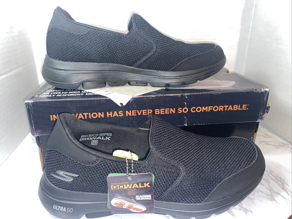 Skechers Mens Beeline Go Walk 5-Beeline Black Machine Washable