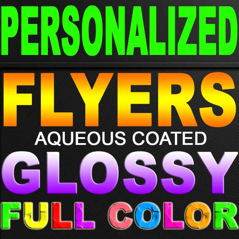 100 FLYERS 8.5"X11" FULL COLOR 100LB COVER GLOSSY DOUBLE SIDED 8.5X11 Customized - Image 1 of 1