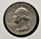 1964-D 90% Silver Washington Quarter US Mint Denver