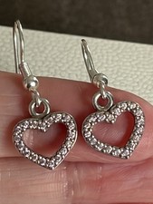 Genuine Pandora Pink Heart Compose Dangle Earrings 