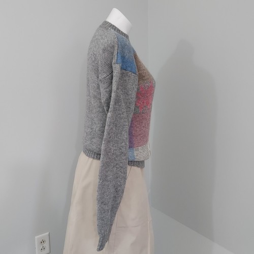 Vintage 1990s Thane Snow Flake Color Block Wool Sweater, M - Picture 7 of 18
