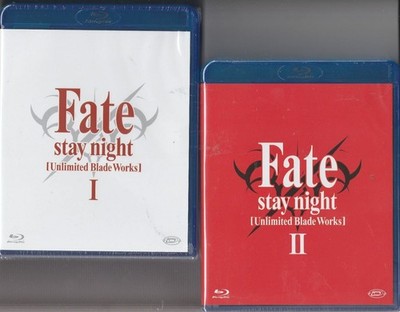 FATE STAY NIGHT UNLIMITED BLADE WORKS I +II 6 Blu-ray x 2 Box Set Box [Blau