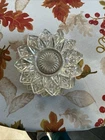 Vintage Petal Clear Federal Glass Dessert 6 1/2"  Plate - Set of 8