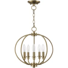 Livex Lighting 4665-01 Milania Mini Chandelier Antique Brass