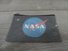 NASA Worm Logo Space Pouch Zipper Bag Pencil Case Vintage Style Collectible