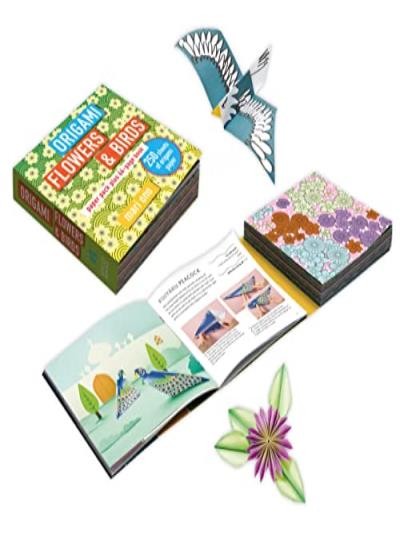 Origami Flowers and Birds: Paper pack plus 64-page book by Mari Ono (PB 2020) - Image 5