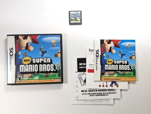 New Super Mario Bros Nintendo DS in case authentic