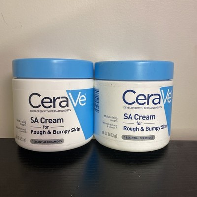 2PK CeraVe SA Cream ~ 16 OZ EA~ For Rough & Bumpy Skin~Salicylic Acid+ Vitamin D