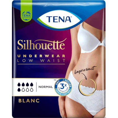 TENA Silhouette Lady Pants Normal Large, White - 8 Packs of 10