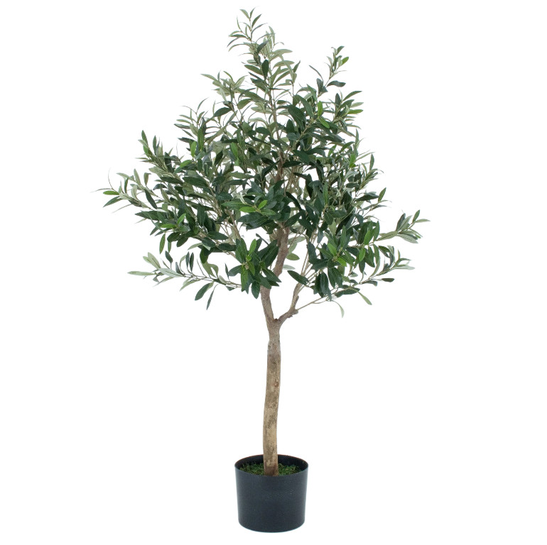 Greenbrokers Artificial Olive Topiary Tree Real Wood Trunk Natural Appearance
