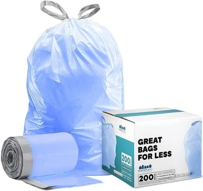 Plasticplace Custom Fit Trash Bags Compatible with simplehuman Code D, 200 Count