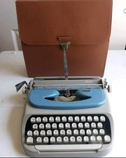 Royal Citadel Portable Manual Typewriter Vintage Blue & Gray w/ Case thumbnail
