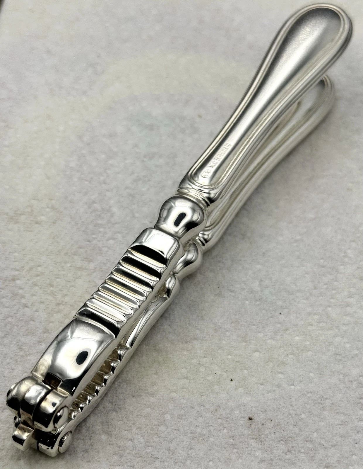 NEVER USED - Heavy Italian Vintage Silver-Plated Nutcracker In Original Box.