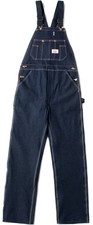 Round House Bib Classic Overalls Dark Blue Wash Vintage 80s Style Men's 46X32