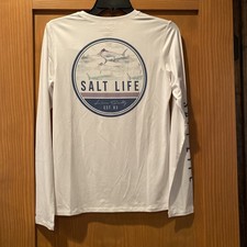 Salt Life Women's White Live Salty L/S SLX DriFit Performance Shirt NWT Size S