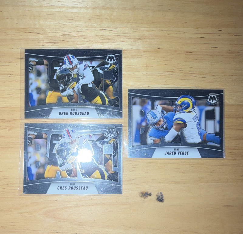 2024 Panini Mosaic NFL Insert Card Lot (3) Greg Rousseau x2 Jared Verse