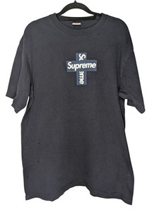 トップス Supreme Cross Box Logo Tee navy Supreme Cross Box Logo Tee | eBay