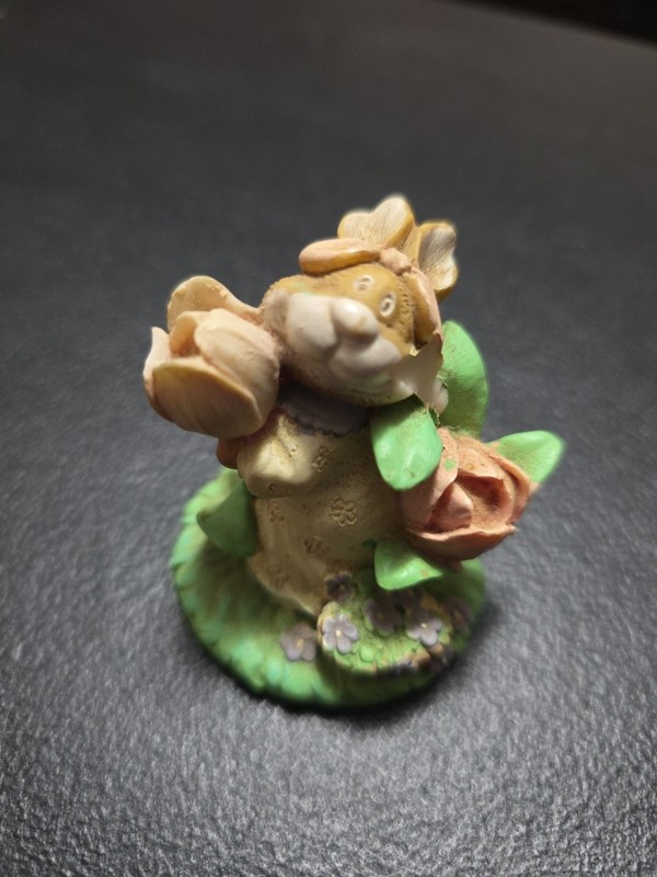 Vintage Snugglebumps Bunny Figurine 1980's By Russ Berrie