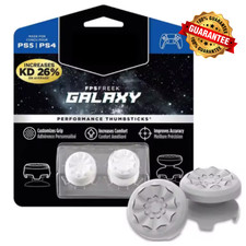 KONTROL FREEK | GALAXY White (PS4 & PS5) | 2 PERFORMANCE THUMBSTICKS | UK STOCK