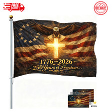 250 Anniversary USA Flag 3X5 FT USA 250Th Anniversary Double Sided 3 Ply Outdoor