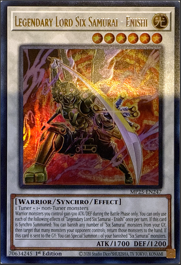 hamahirari Yugioh - Legendary Lord Six Samurai – Enishi - MP25-EN247 - Ultra