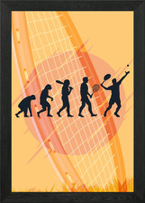 TENNIS EVOLUTION Framed Wall Art Poster Canvas Print Picture