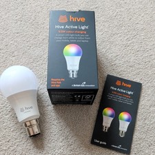 Hive Light Colour Changing Smart Bulb with B22 Bayonet, 9.5 W (HALIGHTRGBWB22)