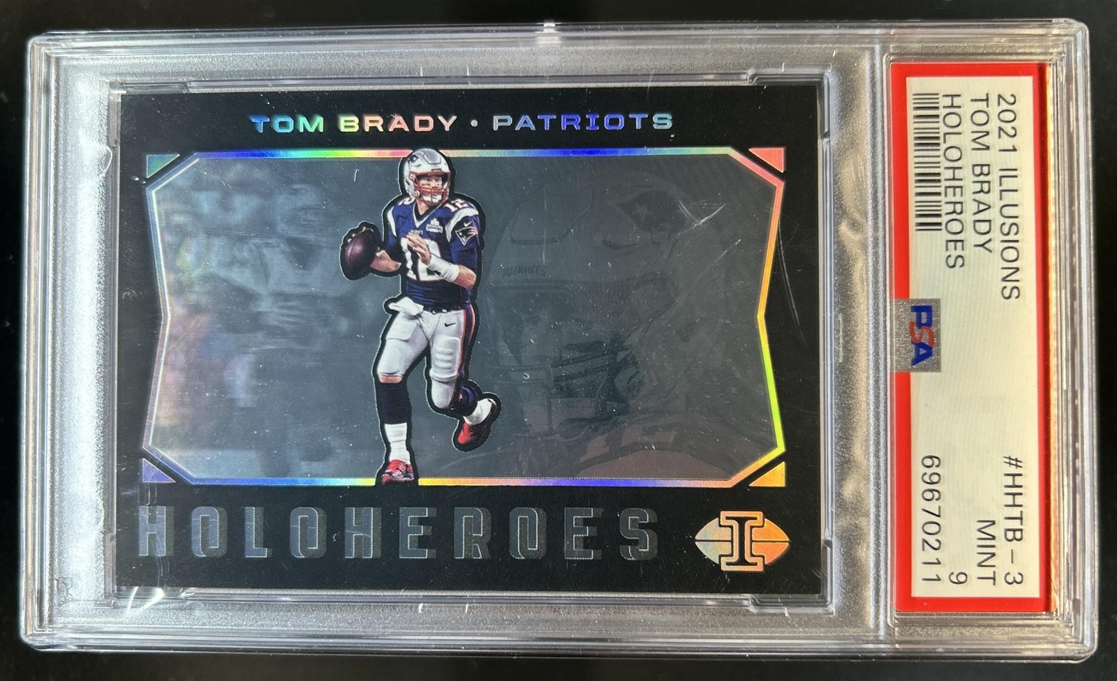 2021 Panini Illusions Tom Brady HoloHeroes #HHTB-3 Patriots PSA 9