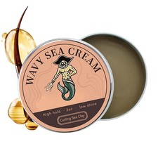 Curling Sea Clay, Curl Defining Cream For Curly Wavy Hair, For Defined Waves