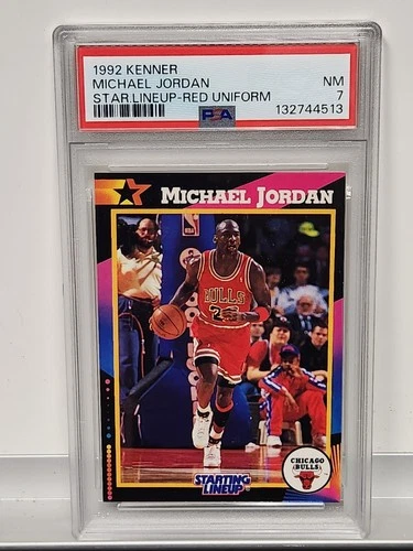 1992 Kenner Starting Lineup Michael Jordan Red Uniform PSA 7