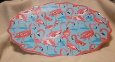 Isaac Mizrahi Pink Flamingo All Over Melamine Serving Tray Platter