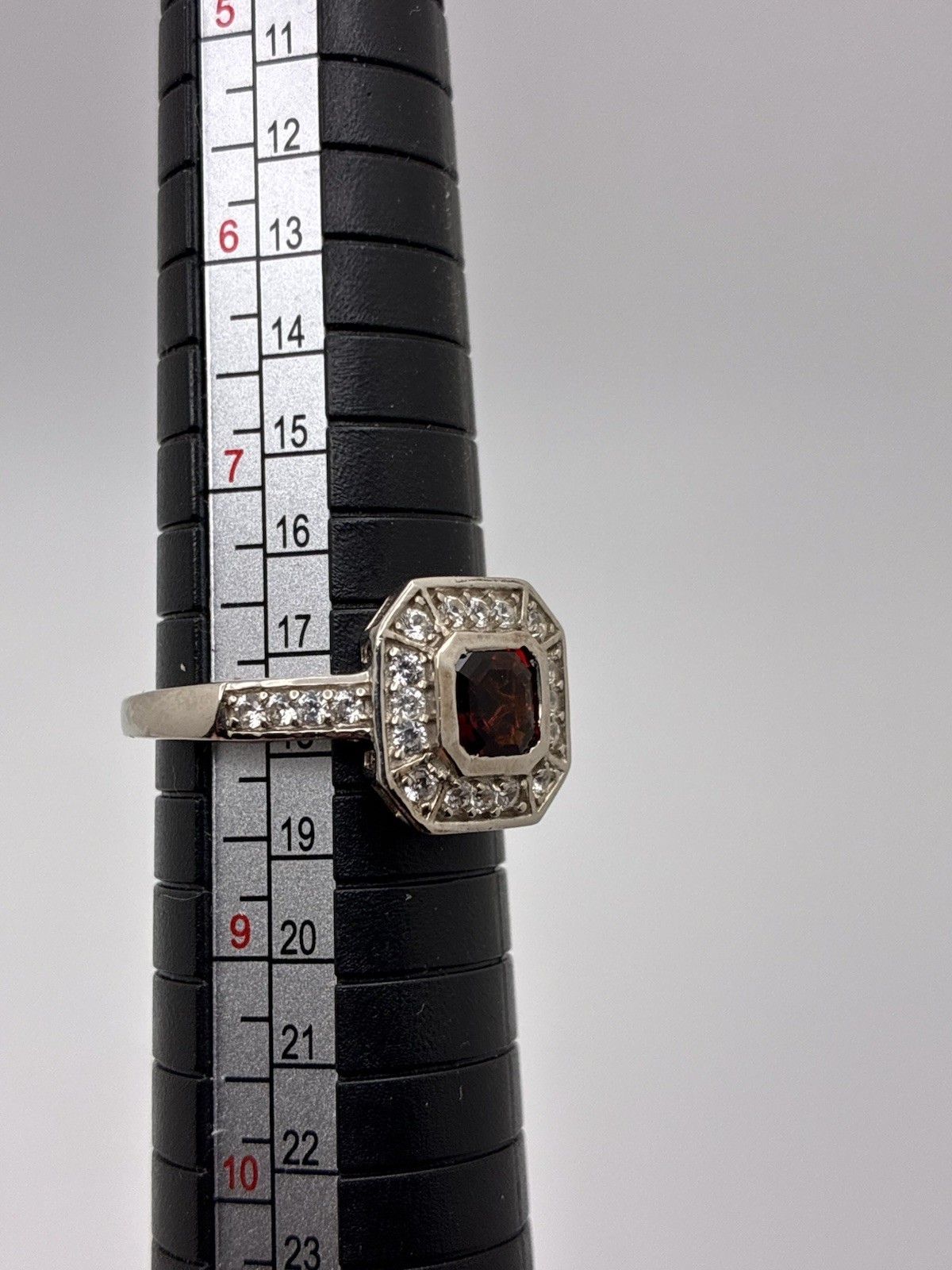 D'Joy Sterling Silver Ruby CZ Square Ring Size 8 … - image 5