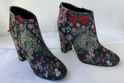 #ad Sam Edelman Cambel Womens Size 8.5 M Floral Booties Jacquard Fabric Shoes $40.00