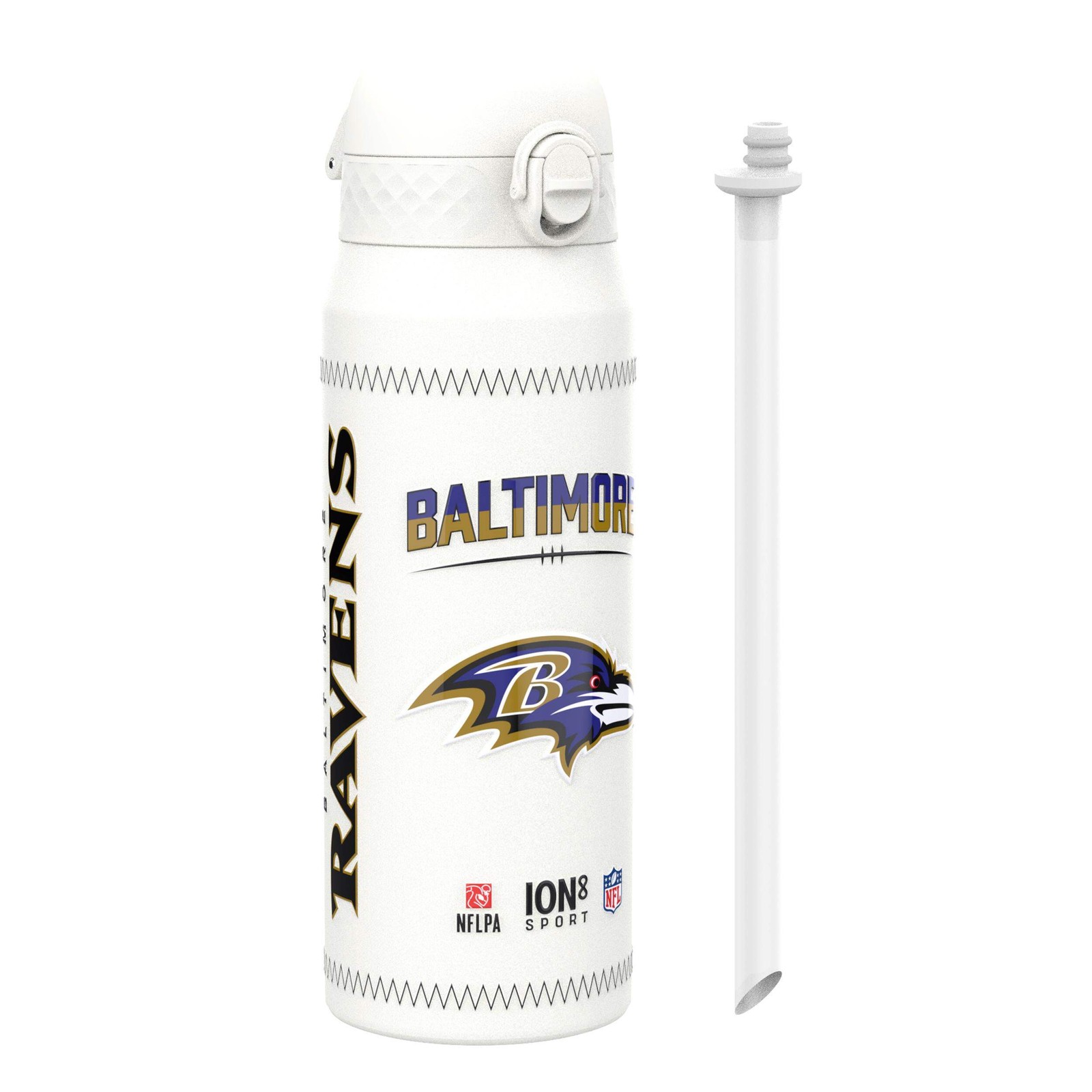 NFL x Ion8 Sports, Insulated Bottle, GameDay Series, Lamar Ravens, 750ml (24oz)