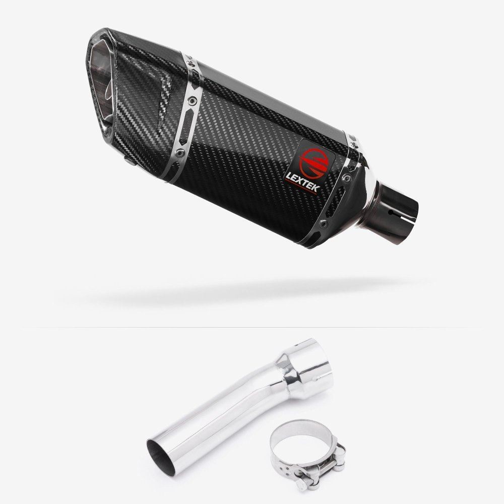 Lextek SP11C Gloss Carbon Fibre Exhaust 200mm for BMW R 1200 GS (13-18)
