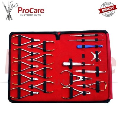 Basic Orthodontics Dental Instruments Set 18 Pcs Composite Kit Premium