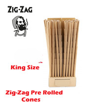 Zig-Zag King Size Unbleached Pre rolled Cone 100 Cones Free Shipping