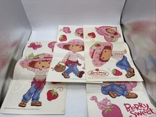 Vintage 2003 Priss Prints Strawberry Shortcake Window Clings Set Of 4