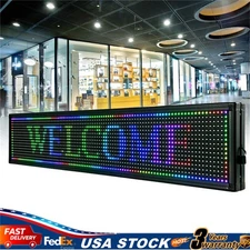 High Brightness Outdoor LED Sign Programmable Scrolling Message Display Board US
