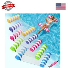 5 Pack Inflatable Pool Floats, 4-in-1 Water Hammock, Pool Floats Adult Size f...