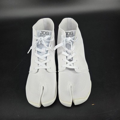 Marugo JOG Sports Jog Tabi Shoes White Split Toe High Top  Sneakers Men 25.5cm