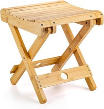 Bamboo Folding Step Stool Shower Seat